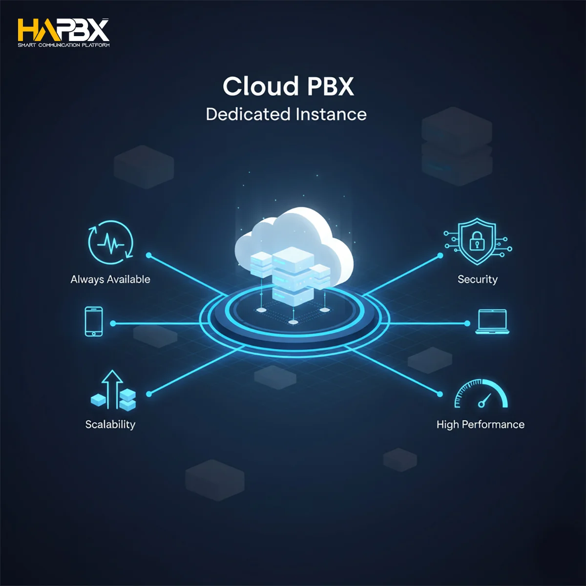 Get out of the server room! With HAPBX, customers never worry about infrastructure. Your fully managed Cloud PBX lets you focus on business development.