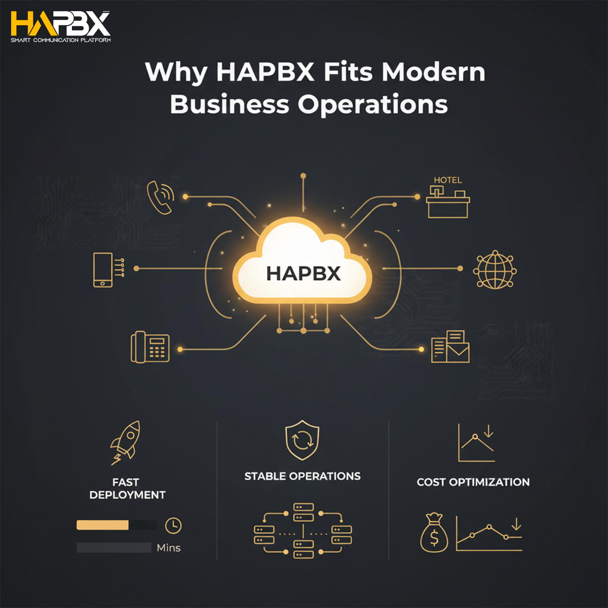 With FreePBX, downtime is possible.
With HAPBX, high availability is standard.