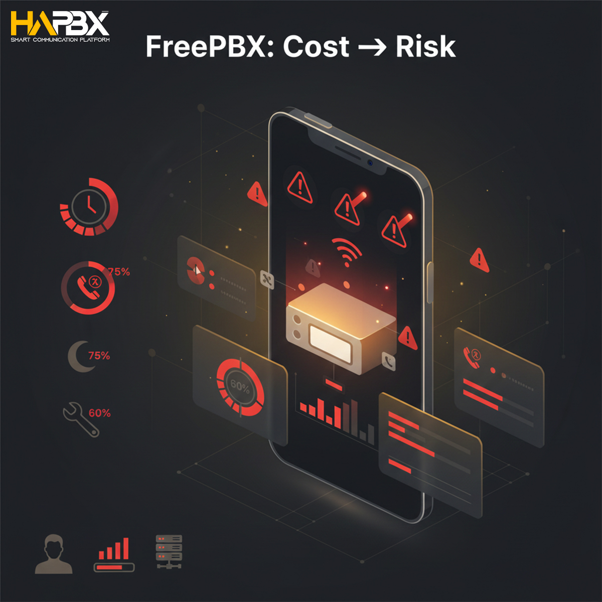 FreePBX runs on a single server.
HAPBX runs on a Dedicated Instance, Global Cluster.