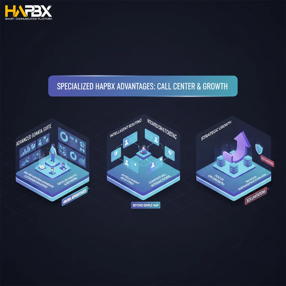 A 3CX Alternative designed for uptime, low latency, and scalable VoIP capacity.