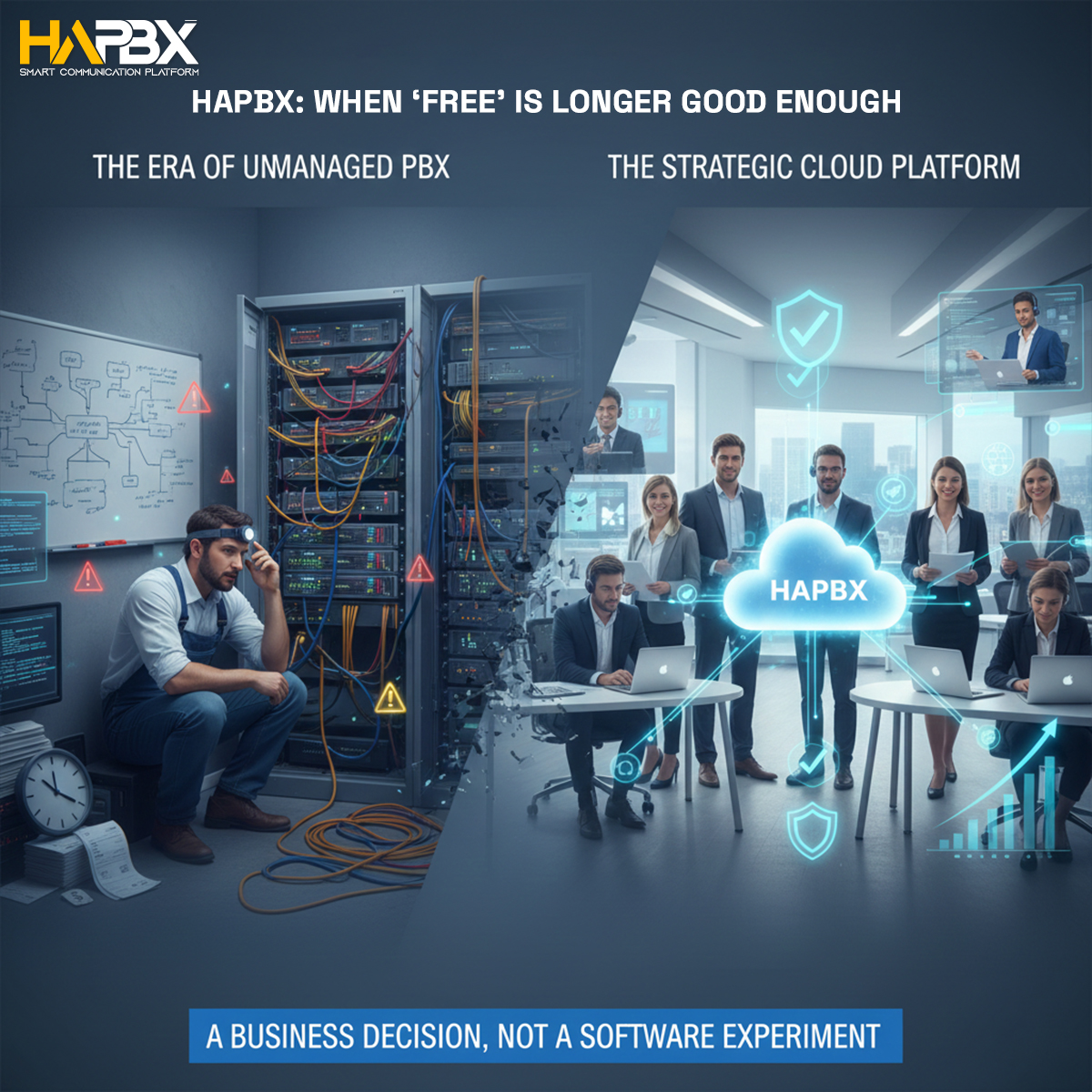 Open Source PBX setups put the full burden of maintenance, security, and updates on your IT team. Is it worth it?