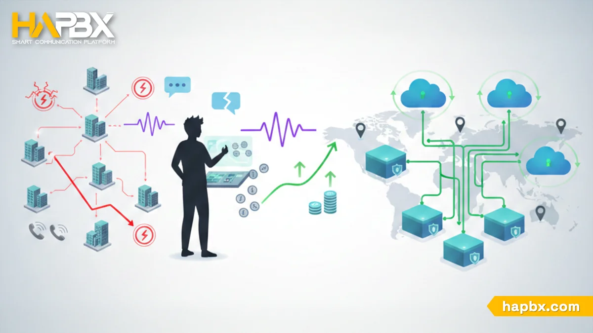 RingCentral Alternatives for global teams: HAPBX replaces fragile shared routing with a global cluster built for continuity.