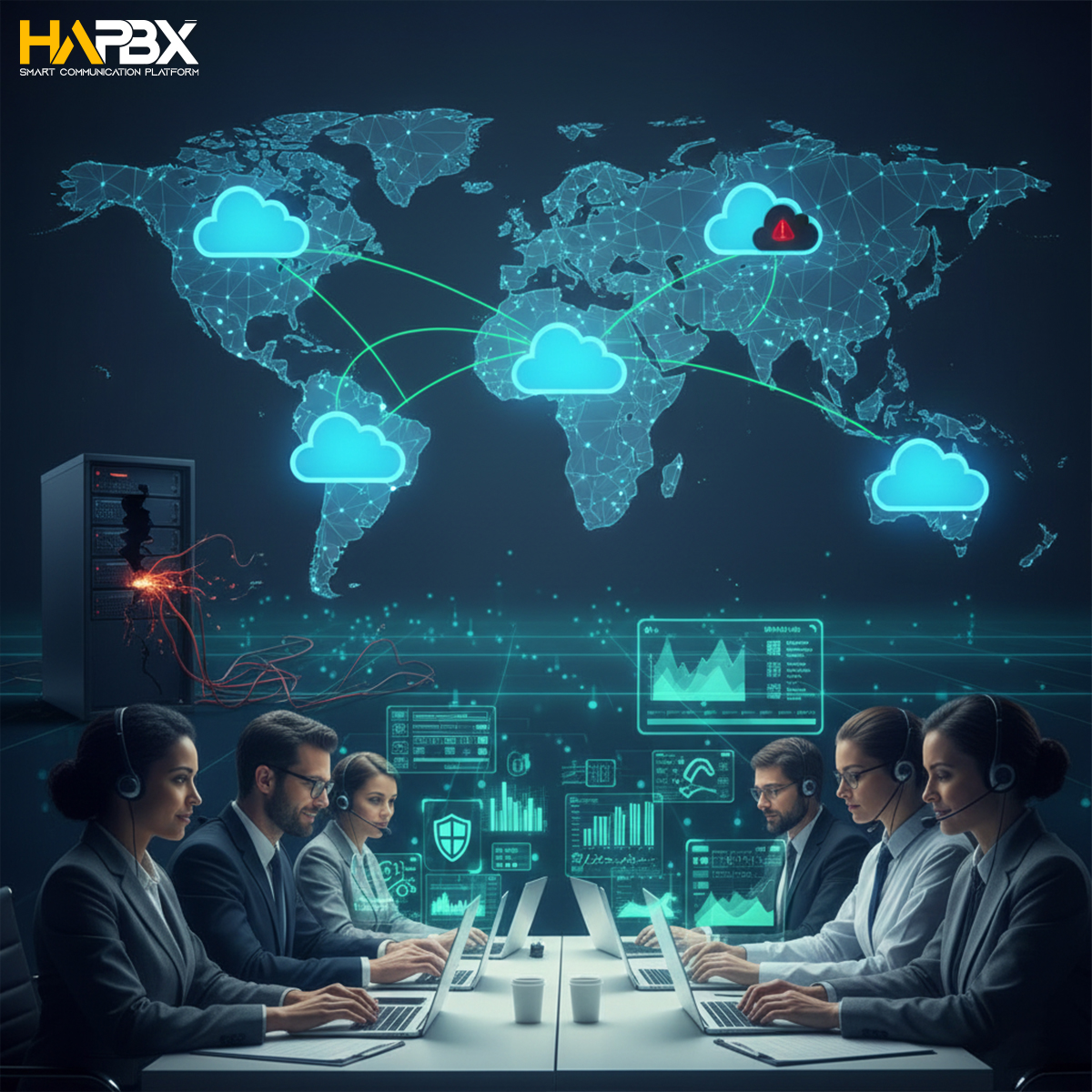 Deploying the HAPBX Cloud PBX system takes only minutes compared to weeks for legacy hardware.