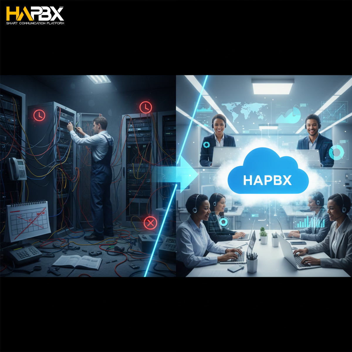HAPBX Cloud PBX guarantees 99.99% uptime, eliminating the risk of missed sales calls.